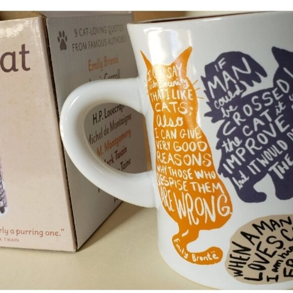 MUG, LITERARY CAT (ceramic, 12 oz., boxed) Feline familiar Cat Kitten Meow Liter - Picture 3 of 4